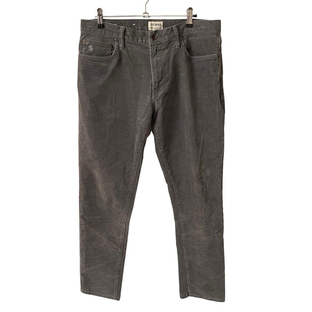 Todd Snyder Mens 32 x 29 Stretch Corduroy Pants Gray Casual Comfort Basic